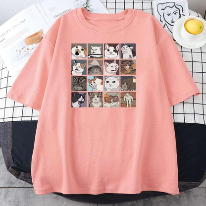 Animal Dog Cat Print T Shirts