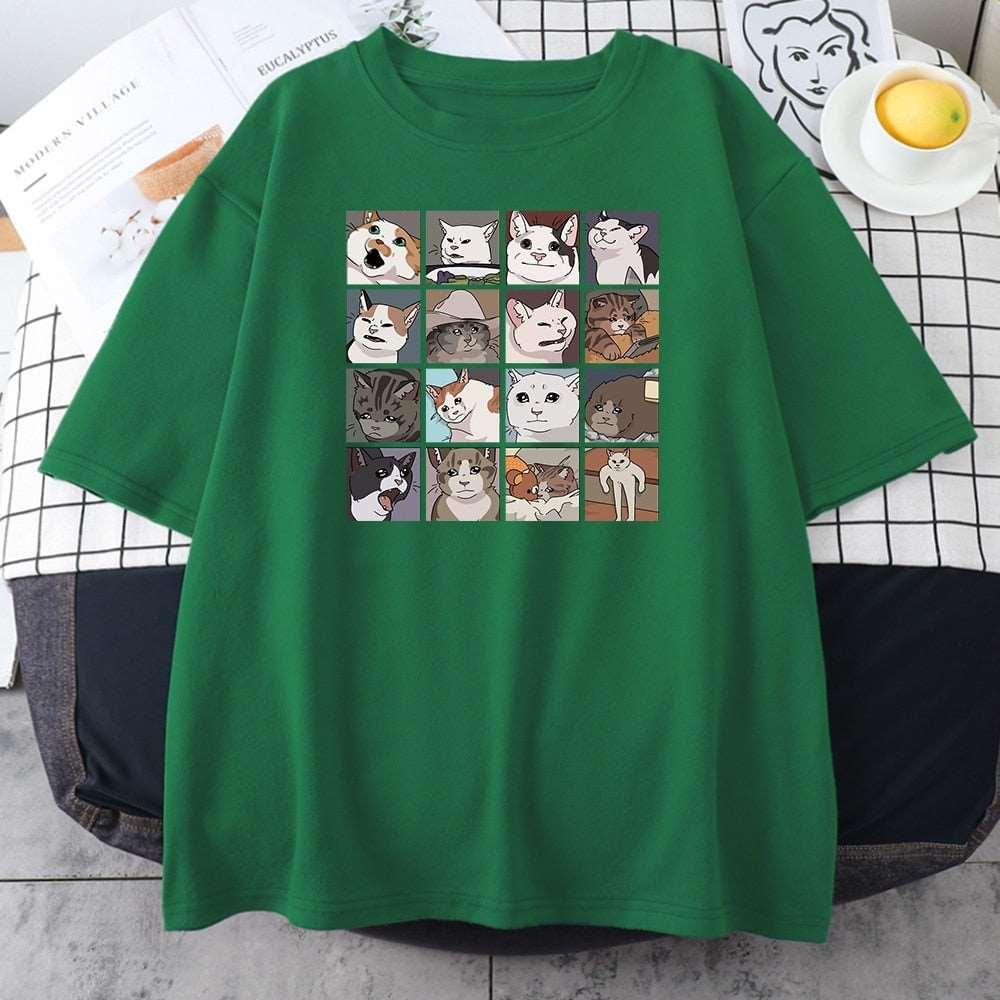 Animal Dog Cat Print T Shirts