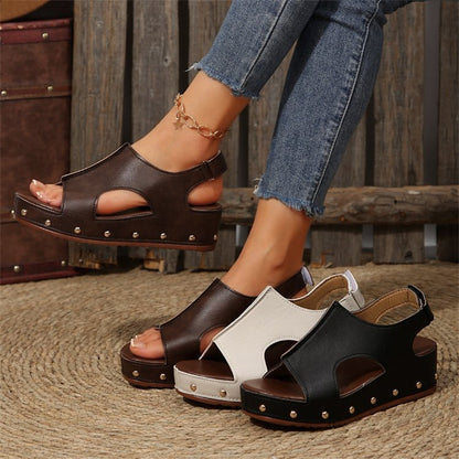 Womens Peep Toe Slide Sandals