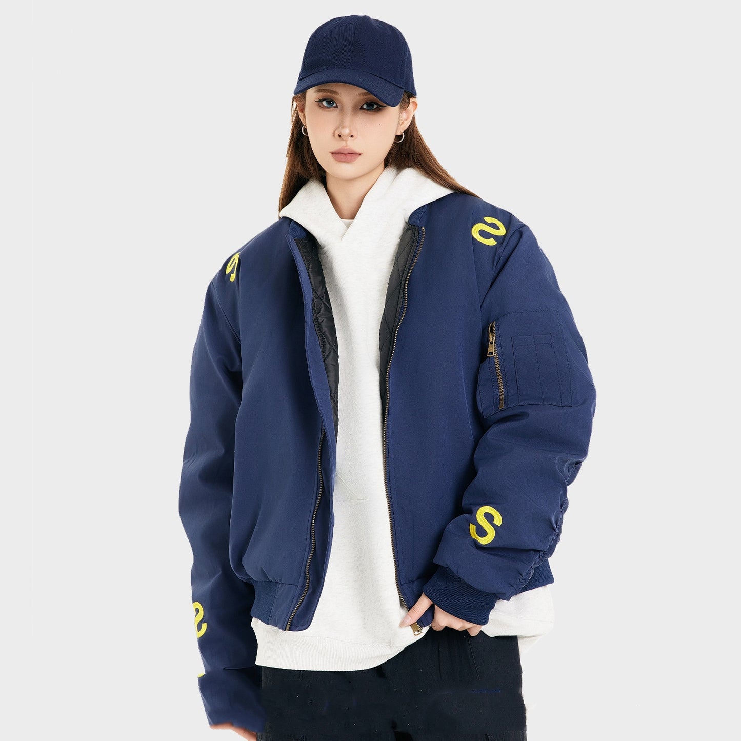 Street Sculpture Embroidered Elegance Jacket