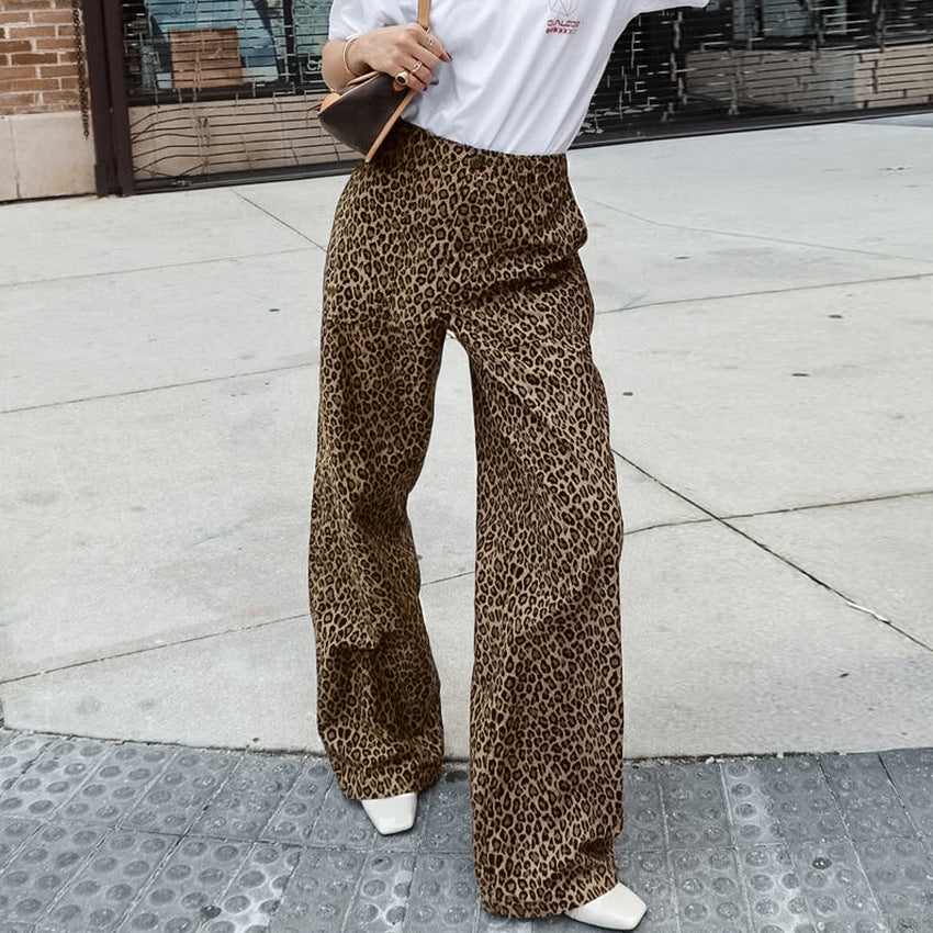 Korean Fashion Vibes High Waist Wide Leg Denim Trousers