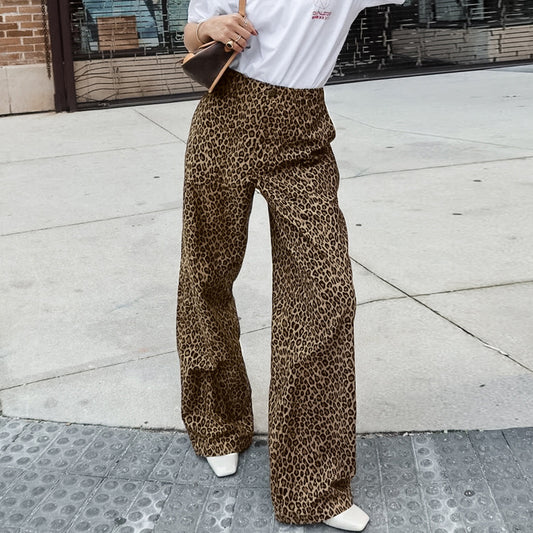 Korean Fashion Vibes High Waist Wide Leg Denim Trousers