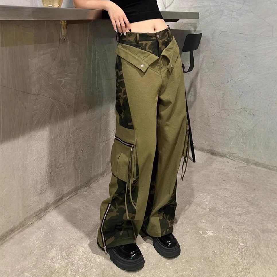 Retro Print High Waist Jeans