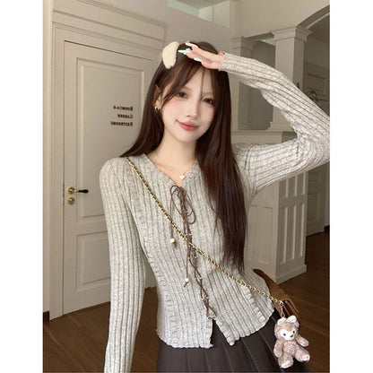 Vintage Cotton Long Sleeve Two Piece For Women