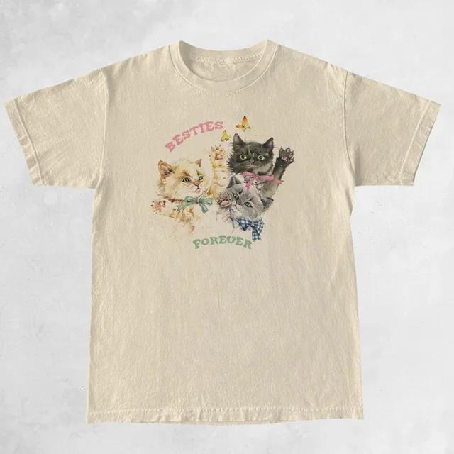 Womens Kitten Club Oversized Graphic Tee