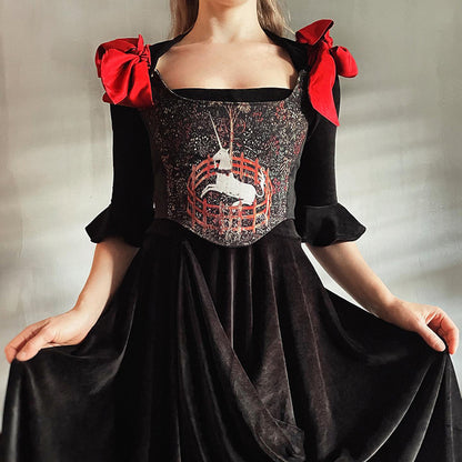 Zip Elegance Asym Corset Crop