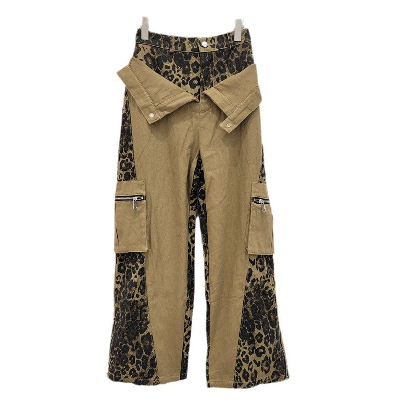 Retro Print High Waist Jeans