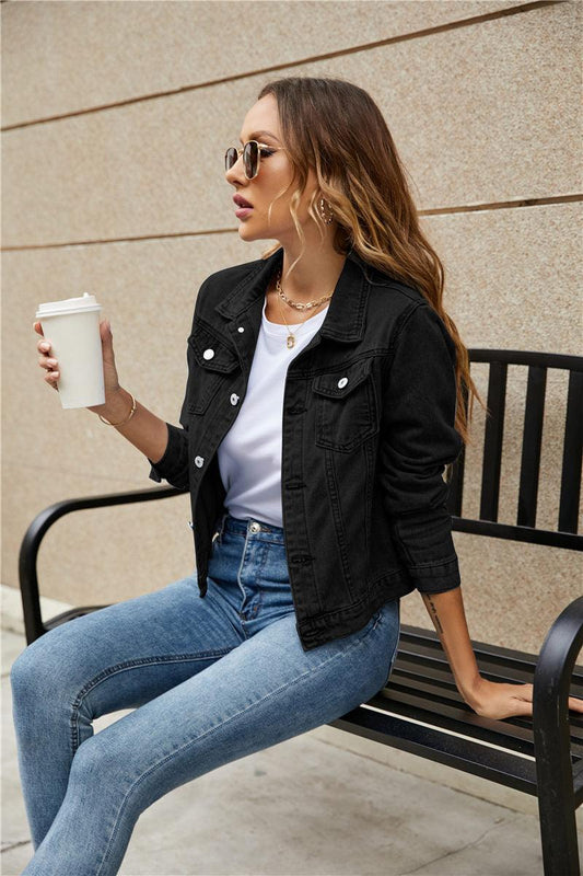 Casual Slim Jean Jacket for Women - itsshirty