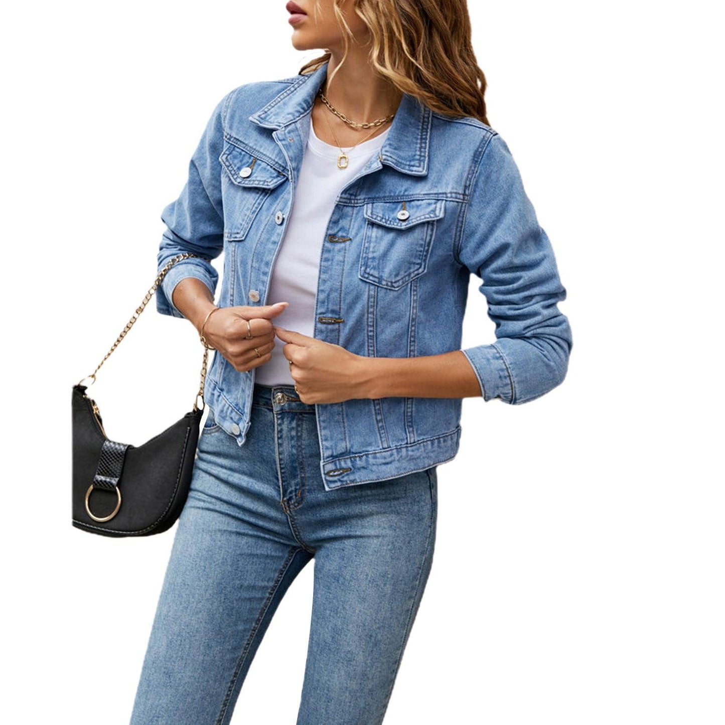Casual Slim Jean Jacket for Women - itsshirty