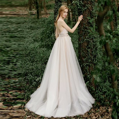 Seaside Serenity: V-Neck Summer Dress