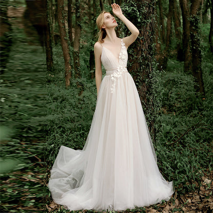 Seaside Serenity: V-Neck Summer Dress