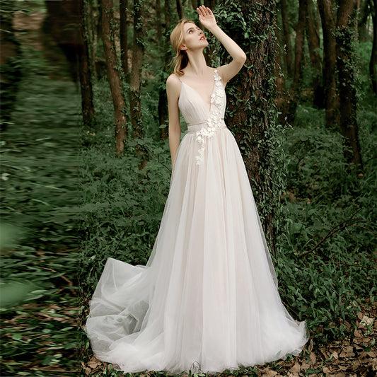 Seaside Serenity: V-Neck Summer Dress