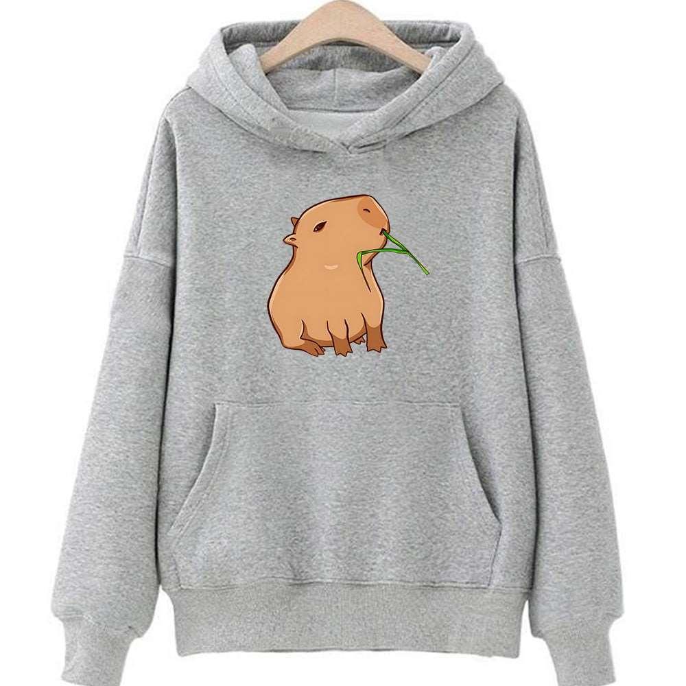 Cute and Comfy Women's Hoodie with Funny Capybara Print