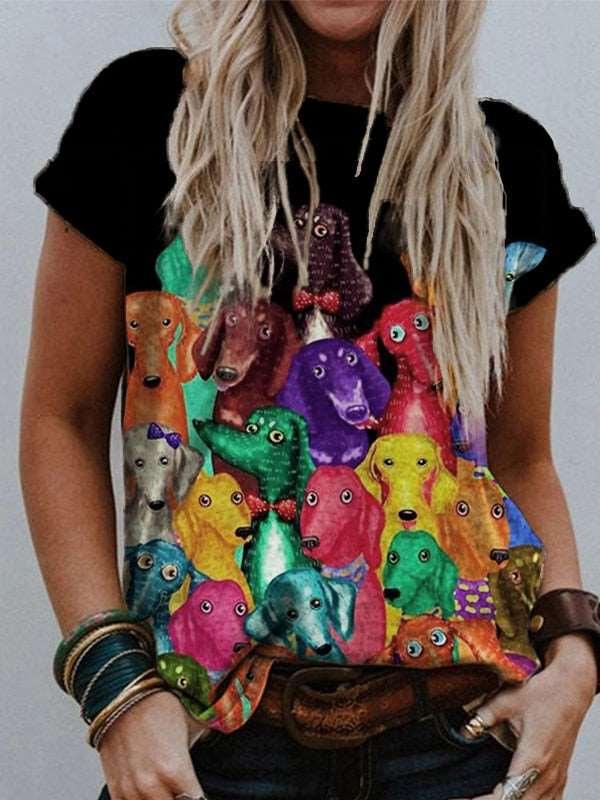 Cute Cartoon Cat T-Shirt for Women