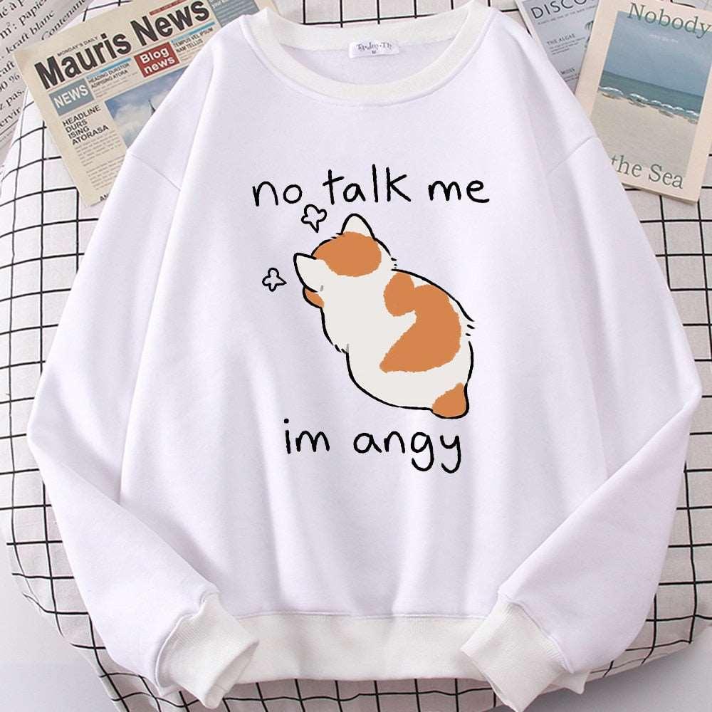 Cute Cat Print Women Sweatshirt