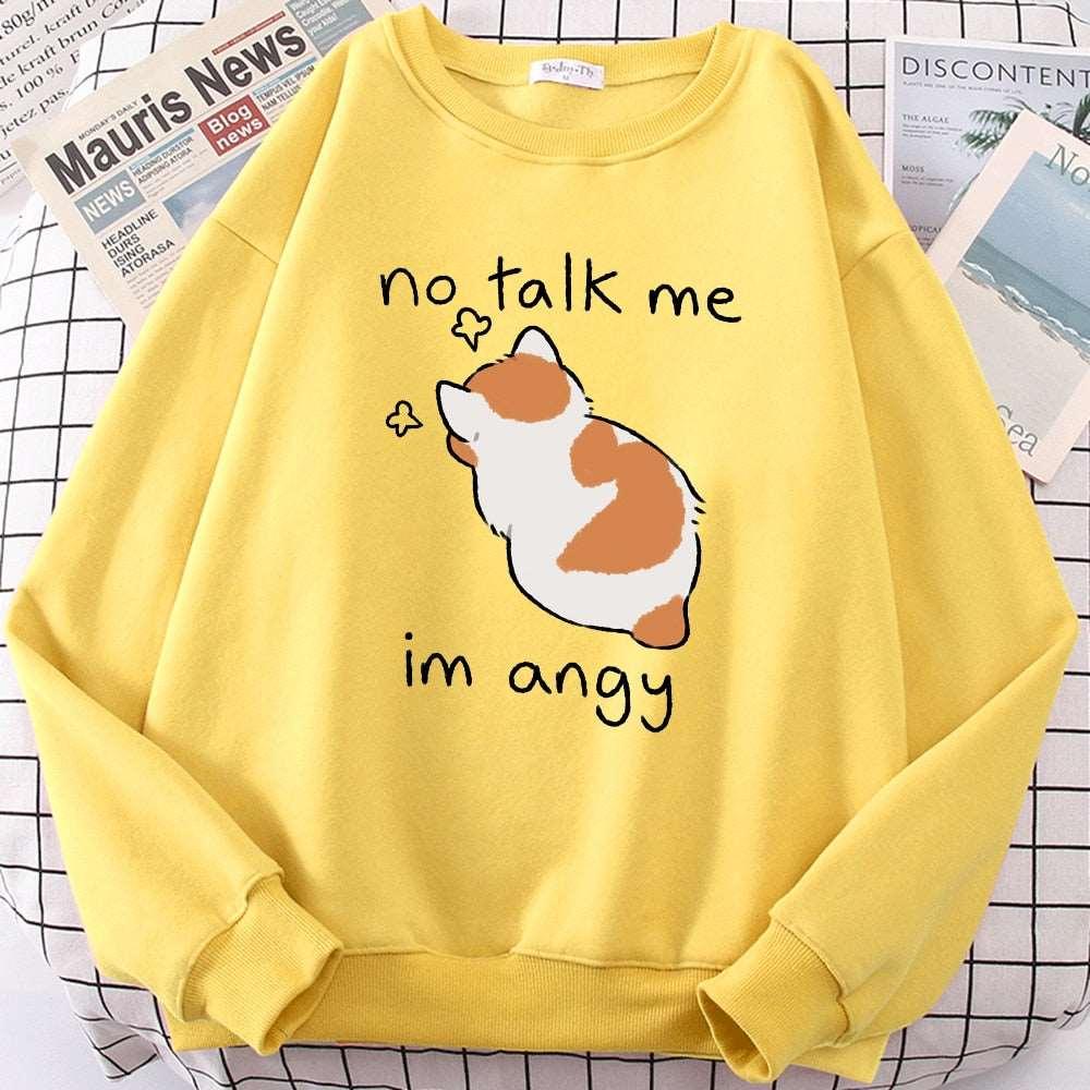 Cute Cat Print Women Sweatshirt
