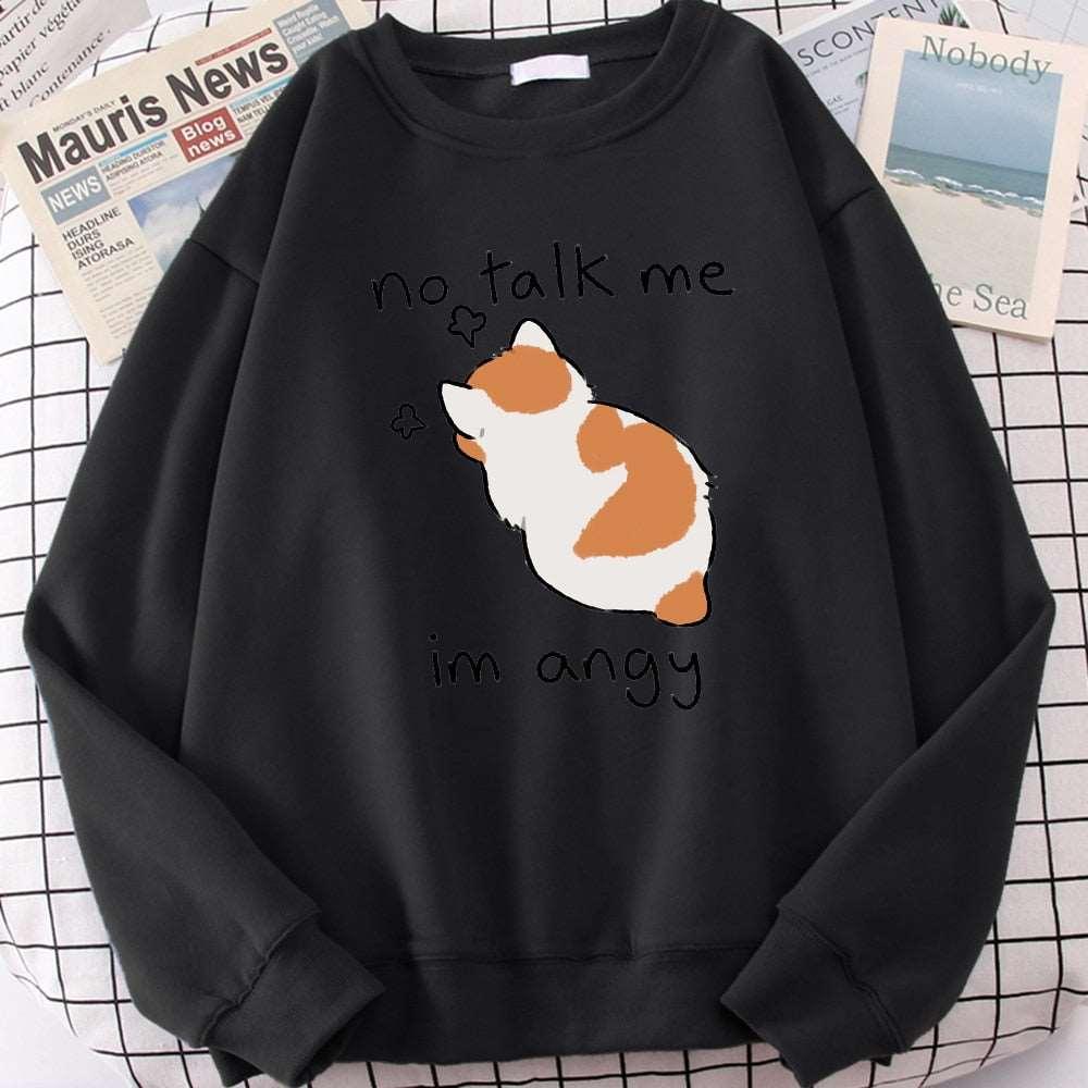 Cute Cat Print Women Sweatshirt