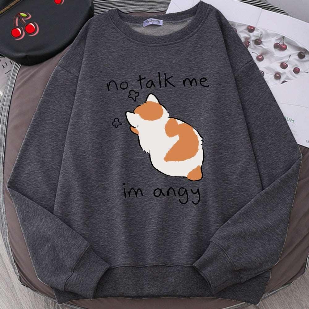 Cute Cat Print Women Sweatshirt