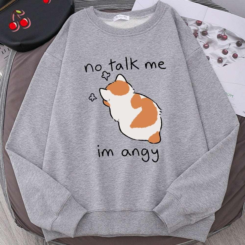 Cute Cat Print Women Sweatshirt