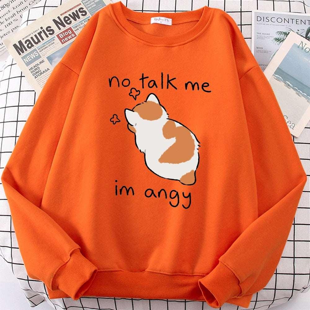 Cute Cat Print Women Sweatshirt