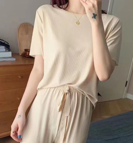 Natural Fabric Two Piece Loungewear For Everyday Chic Summer Days