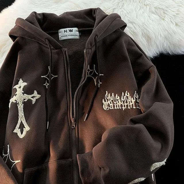 Dark Elegance Embroidered Hoodie - itsshirty