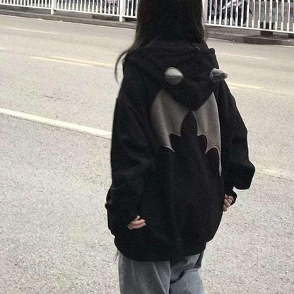 Devil Wings Gothic Zipper Hoodies