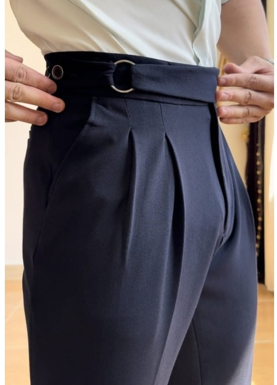 Slouchy Tailoring: Editorial High-Waisted Straight Trousers