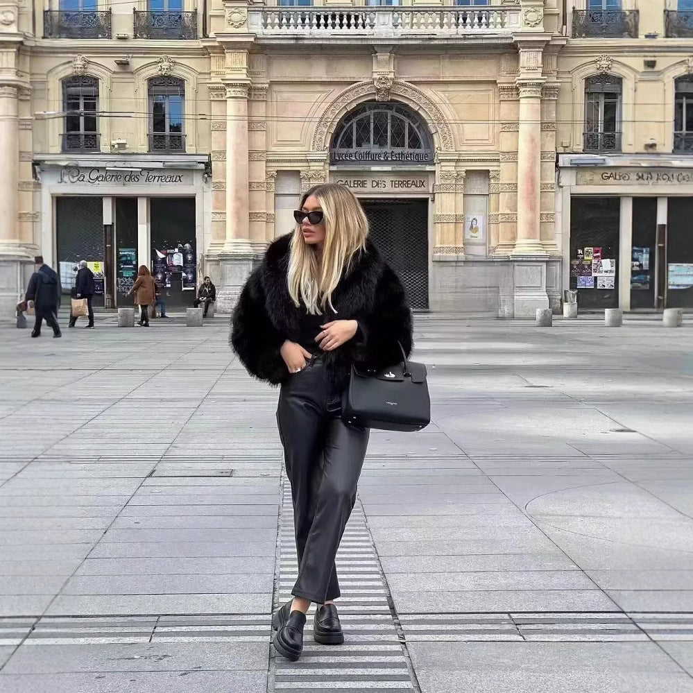 Fluffy Cashmere Midi Jacket