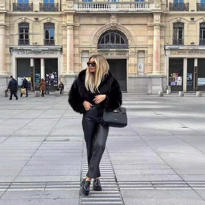 Fluffy Cashmere Midi Jacket