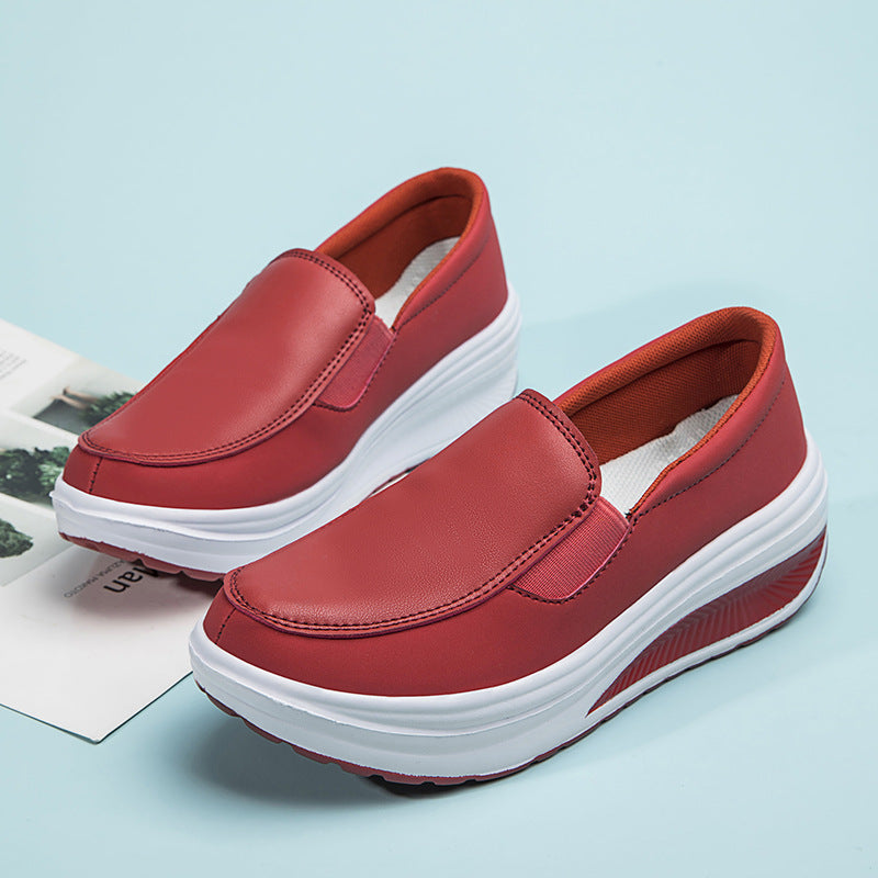 Sculpted Height: Hidden Heel Sneakers