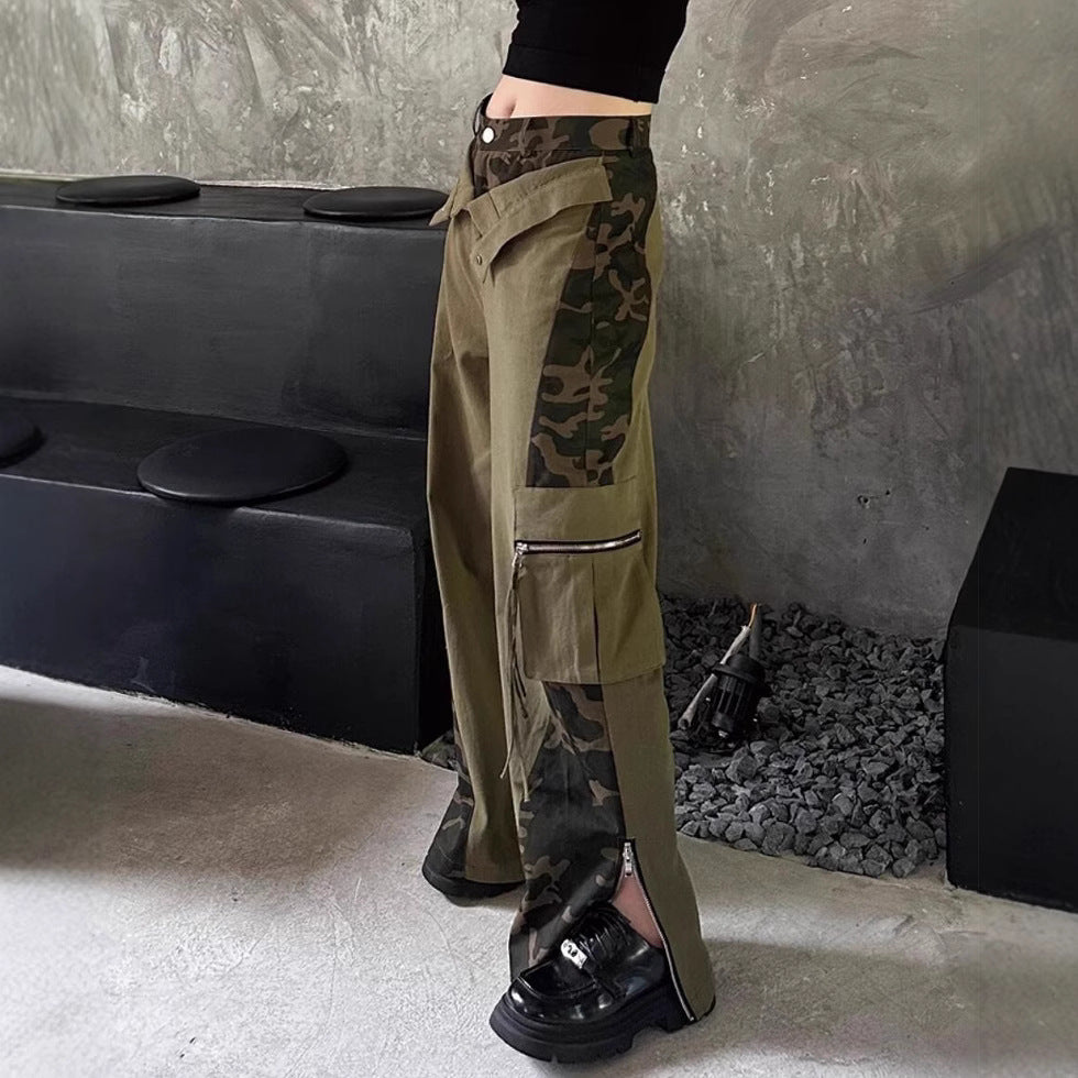 Retro Print High Waist Jeans