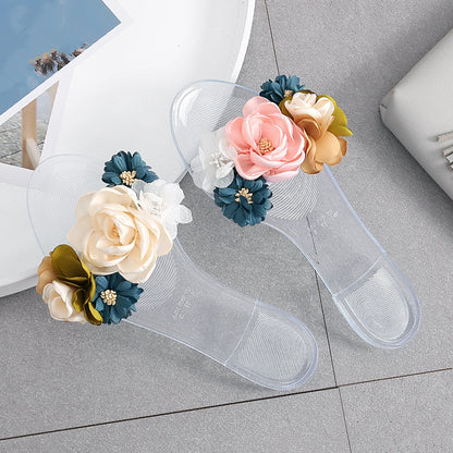 Chic Crystal: Embellished Flat Slippers