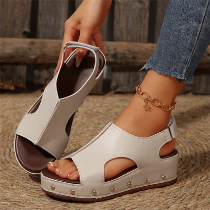 Womens Peep Toe Slide Sandals