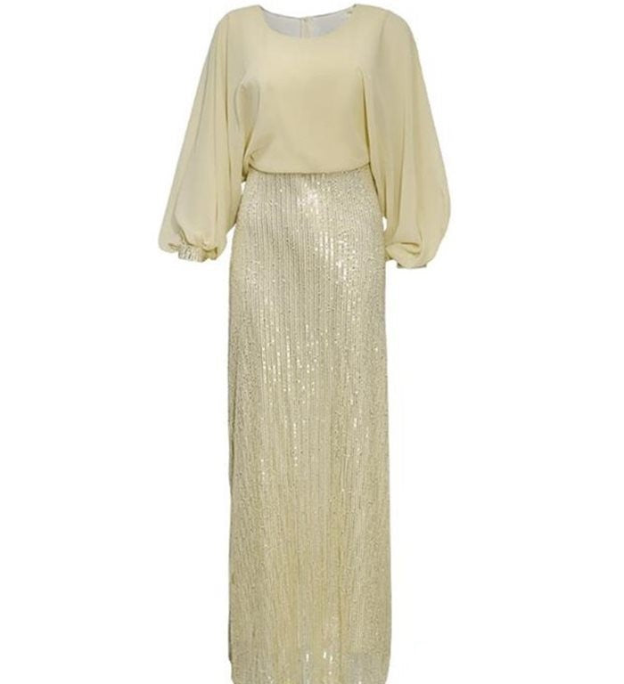 Floral Mesh Evening Plus Size Dress