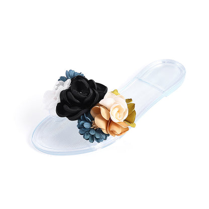 Chic Crystal: Embellished Flat Slippers