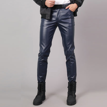 Sleek Silhouette: Chic Treat Slim Leather Pants