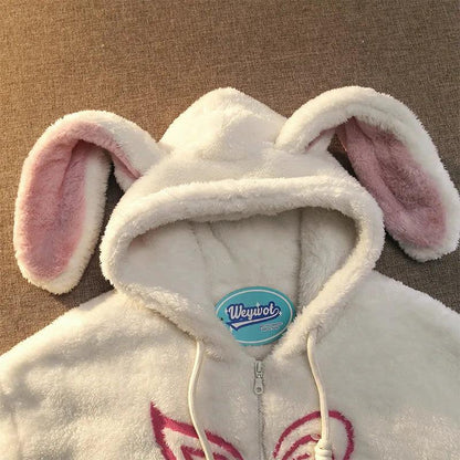 Fun Bunny Ears Lamb Velvet Cotton Clothes - itsshirty