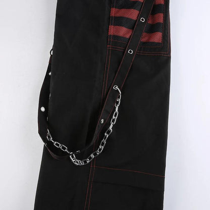 Gothic Streetwear Statement Oversize Low-Rise Baggy Trousers - itsshirty