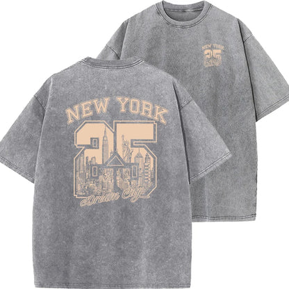 New York Printed Cotton Oversized Unisex T-Shirt – Casual Loose Fit