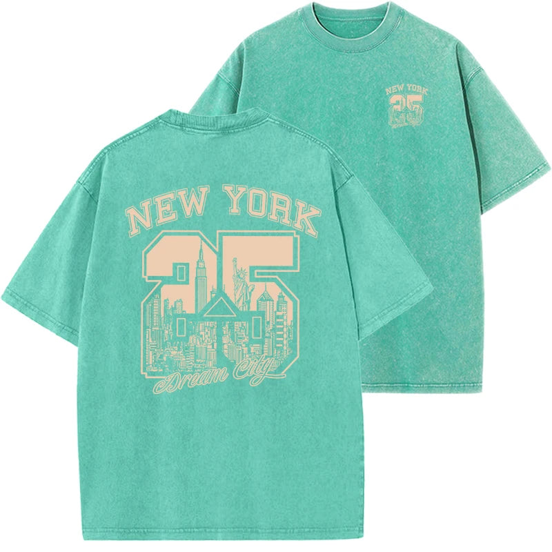 New York Printed Cotton Oversized Unisex T-Shirt – Casual Loose Fit