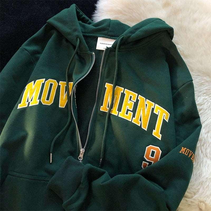 Letter Print Casual Hooded Sweatshirts