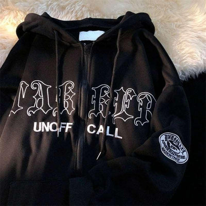 Letter Print Casual Hooded Sweatshirts