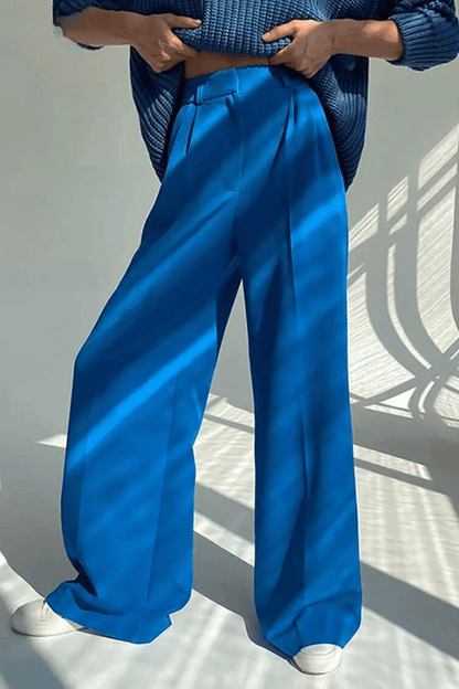 Loose Fit Full-Length Office Trousers - itsshirty