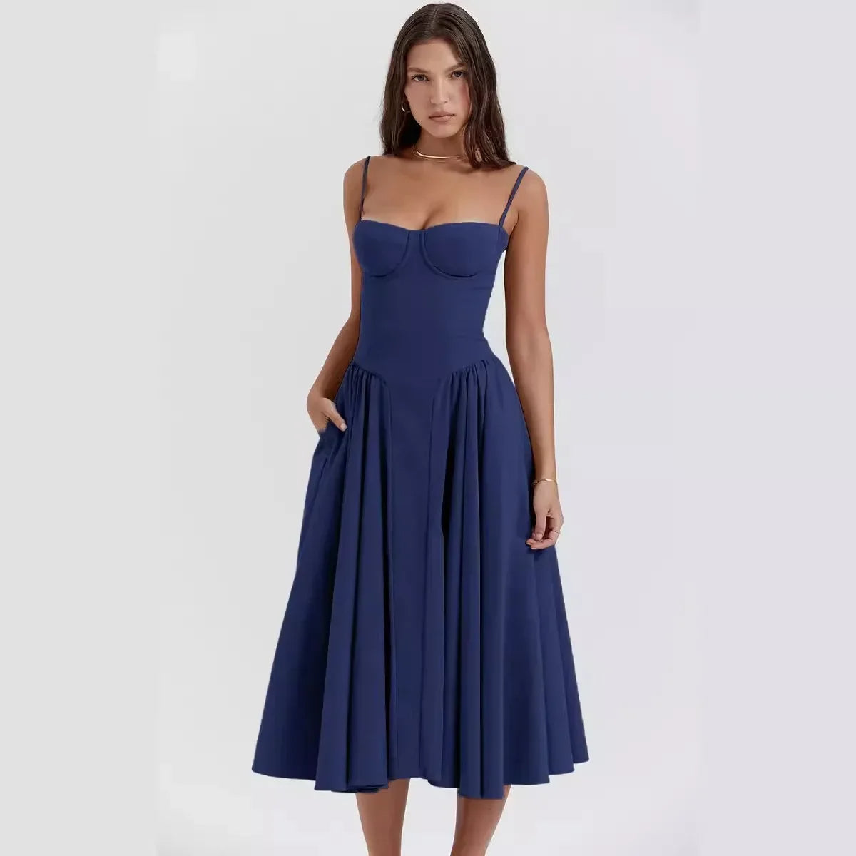 Chic Elegance Sleeveless A-Line Party Dress