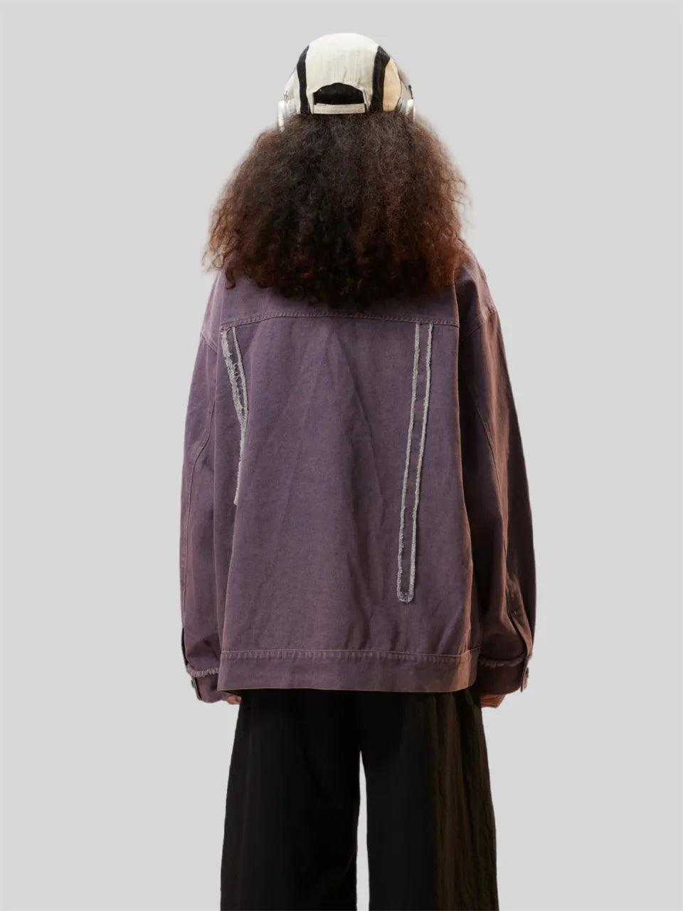 Purple Hues of Autumn Elegant Women's Cotton Jacket - itsshirty