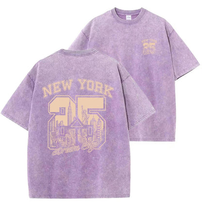 New York Printed Cotton Oversized Unisex T-Shirt – Casual Loose Fit