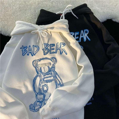 Retro Bear Hooded Sweater