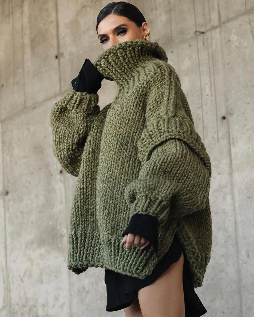 Solid Turtleneck Comfort Sweater - itsshirty