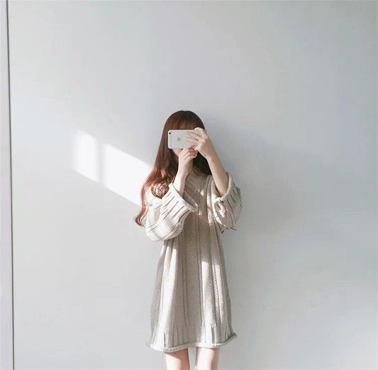 Winter Grace in Long Sleeve Dress - itsshirty